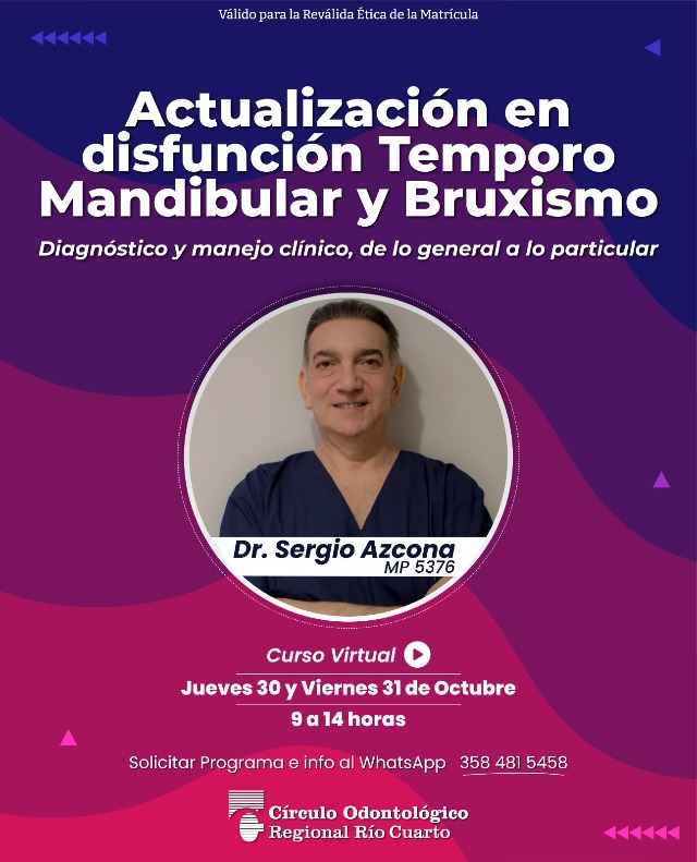 Actualización en Disfunción Témporo Mandibular y Bruxismo